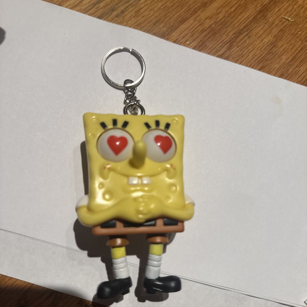 SpongeBob Changing Eyes Heart Eyes Keychain Novelty Figure